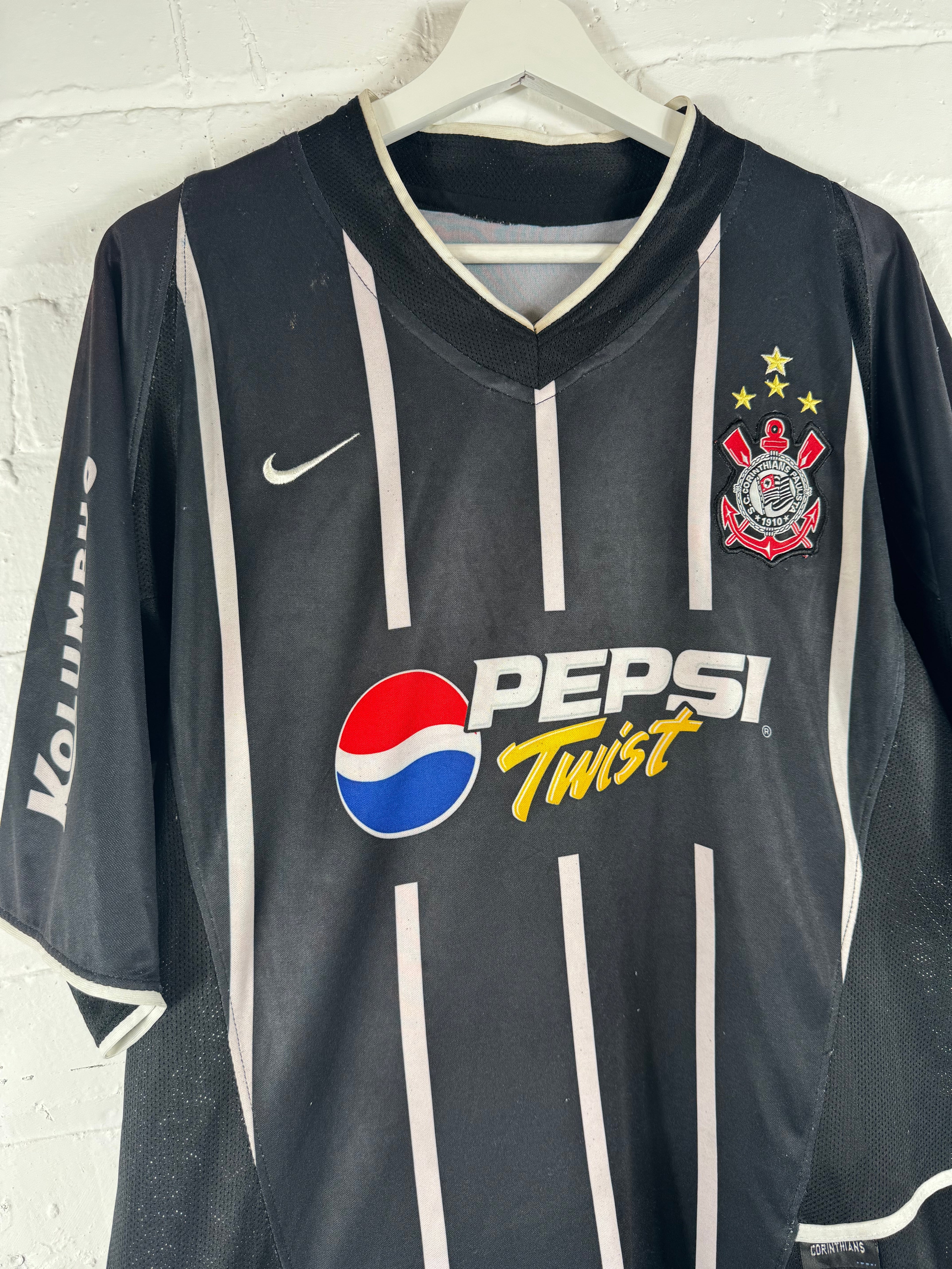 2003 Corinthians Away Nike Large Football Shirt 10