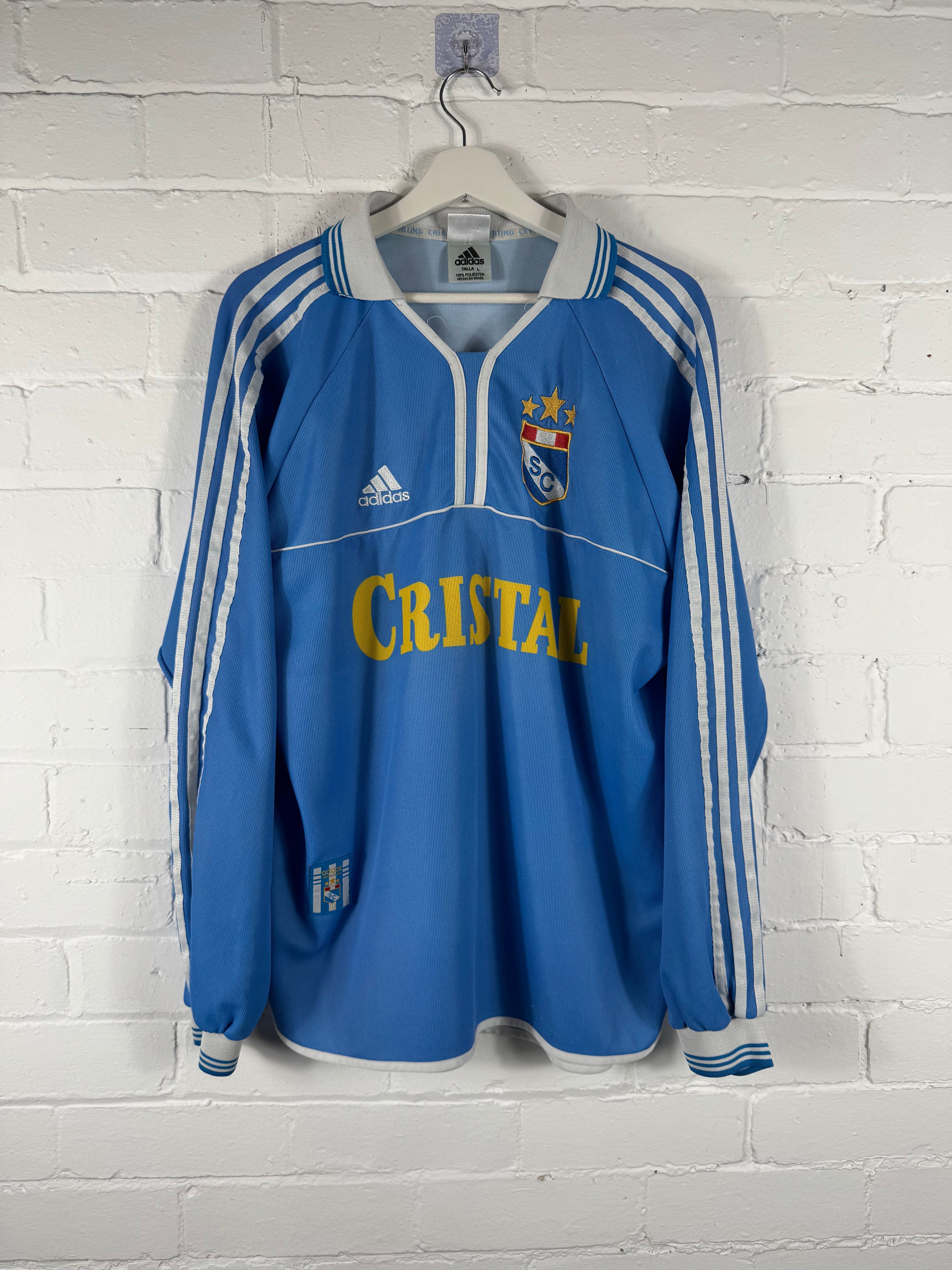 2000 Sporting Cristal Home Adidas Large Long Sleeve Football Shirt