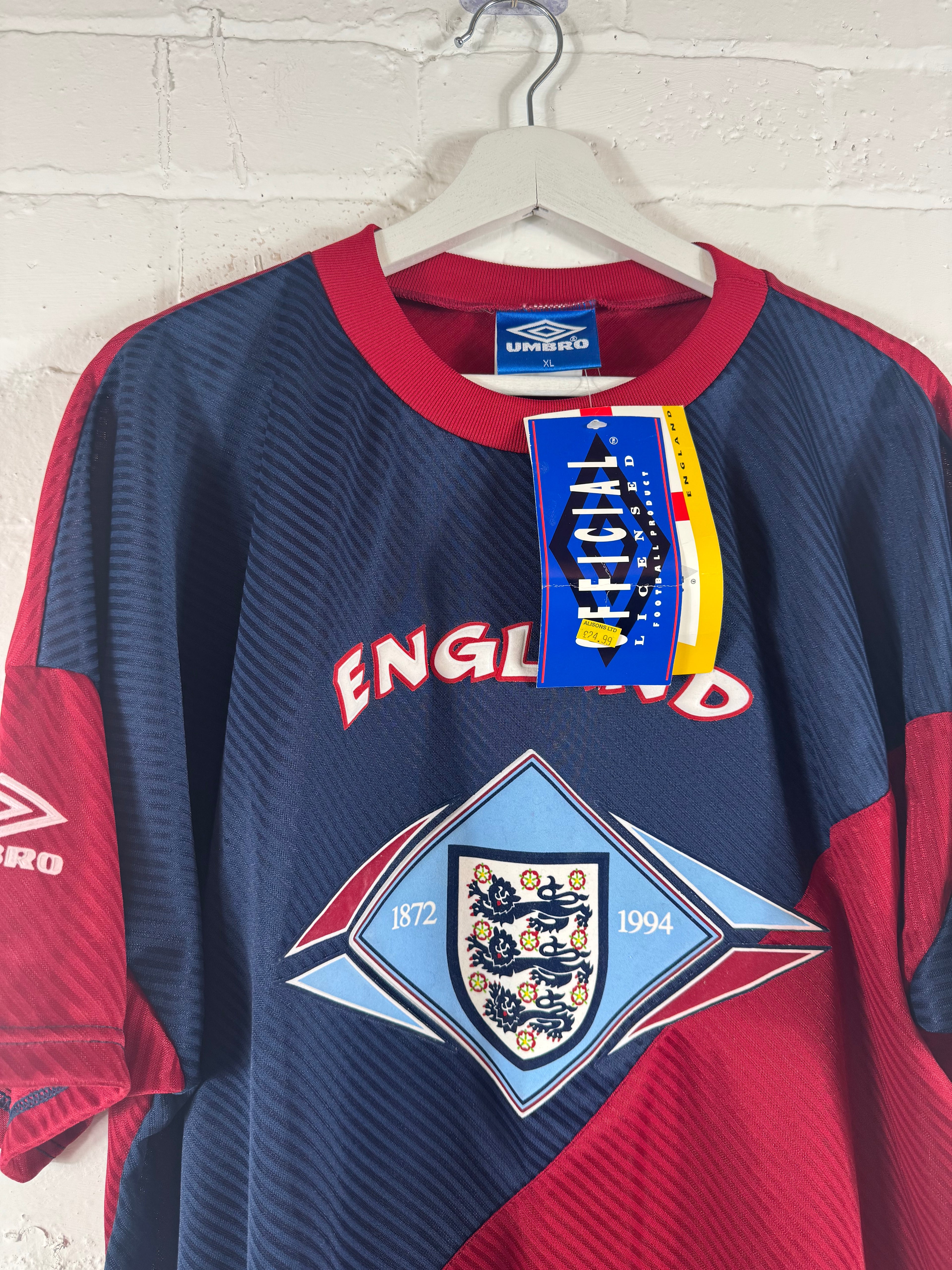 1994 England training football shirt Umbro XL