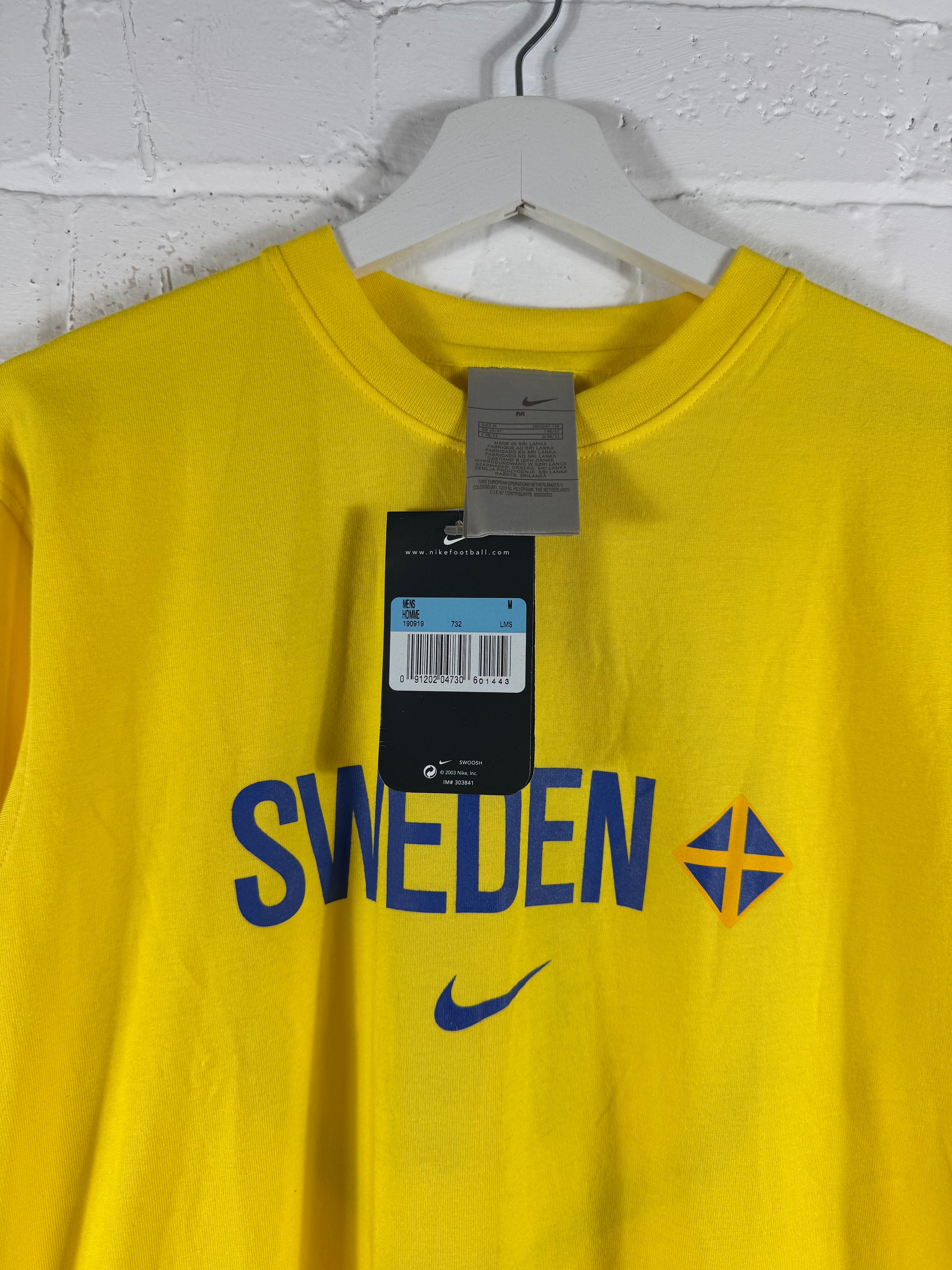 00s Sweden football t shirt Nike Medium Zlatan BNWT