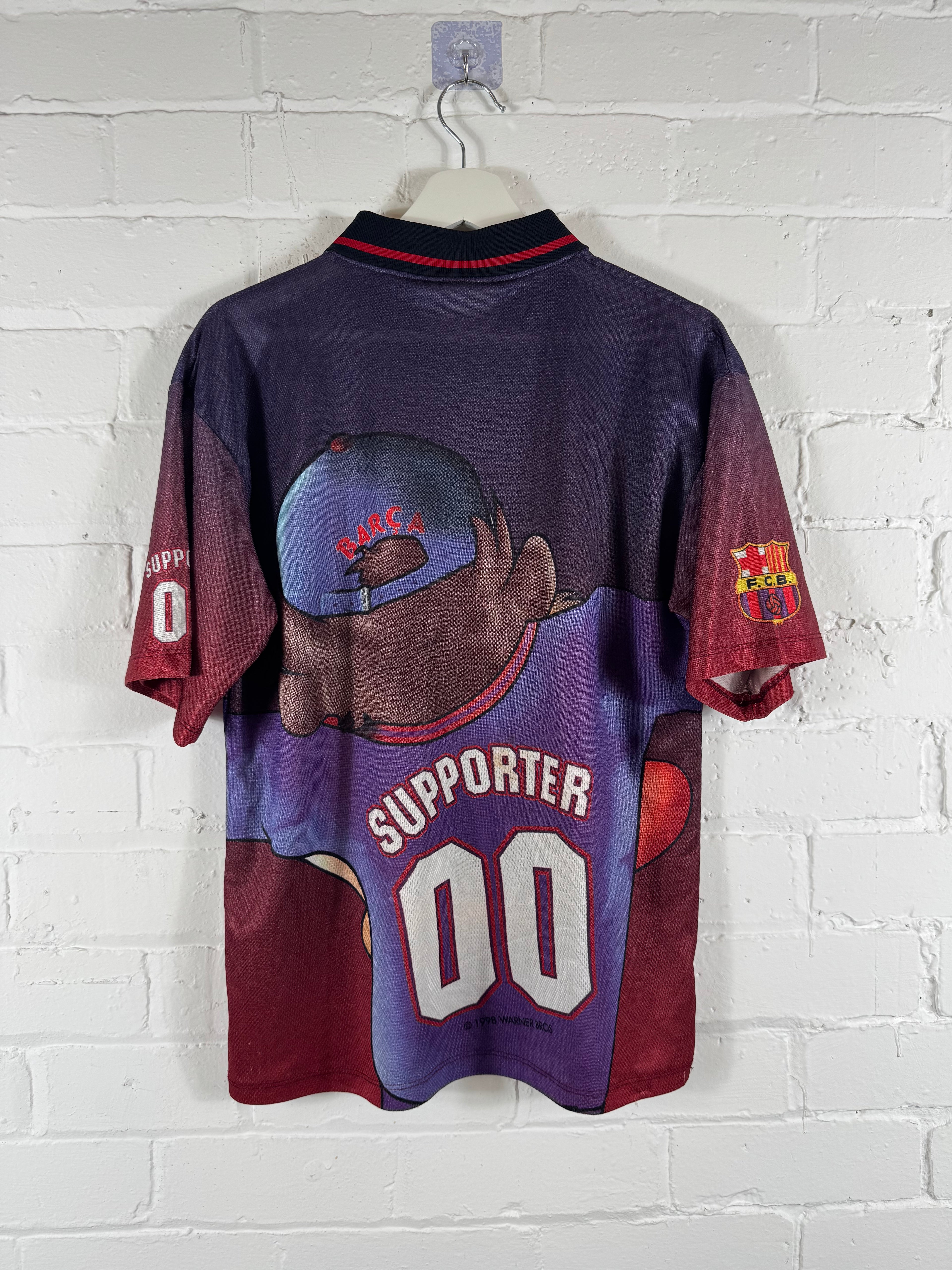 1998 FC Barcelona Taz Looney Tunes football shirt medium