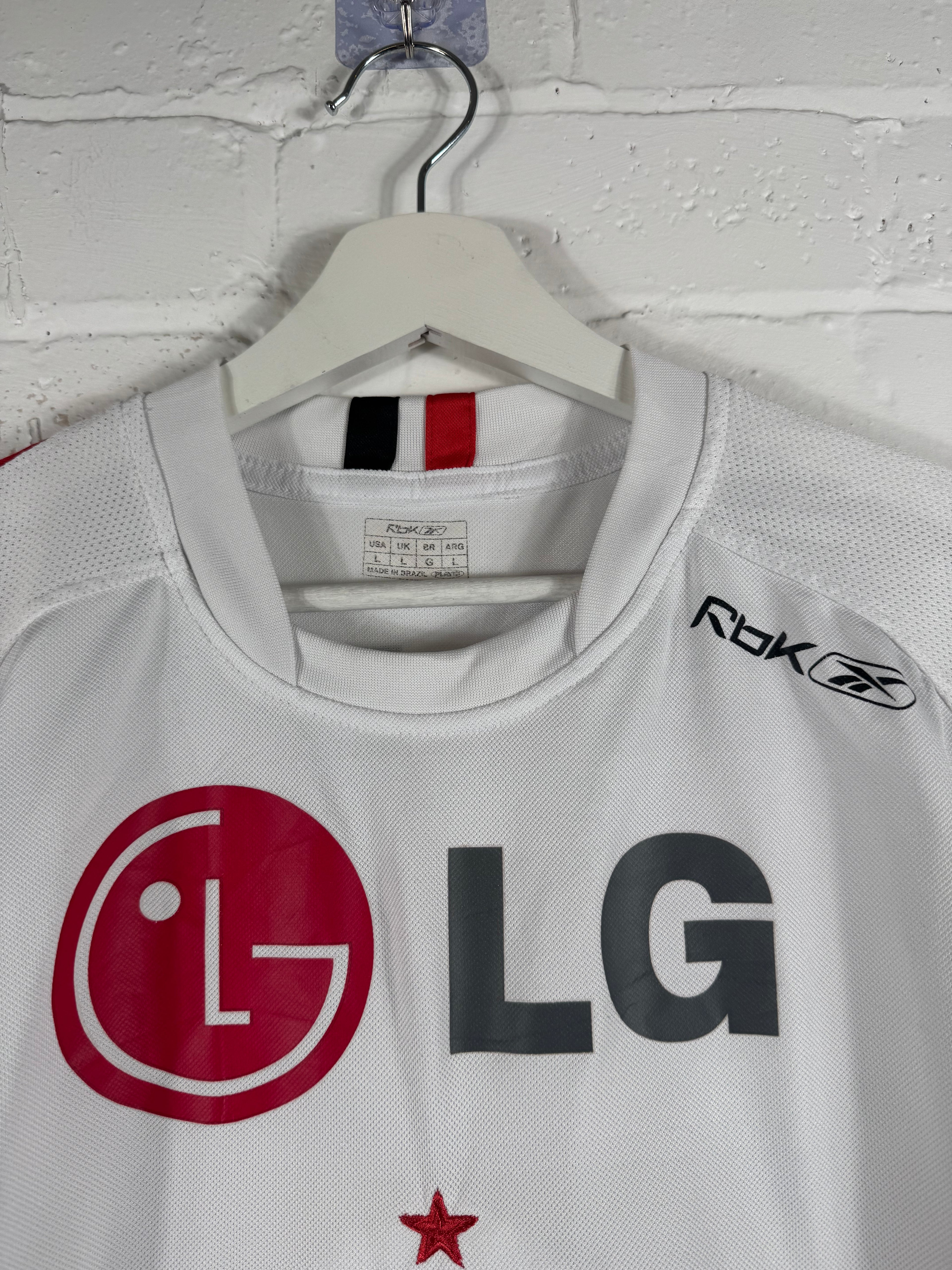 2006 São Paulo Home Reebok Large Football Shirt 10 Danilo
