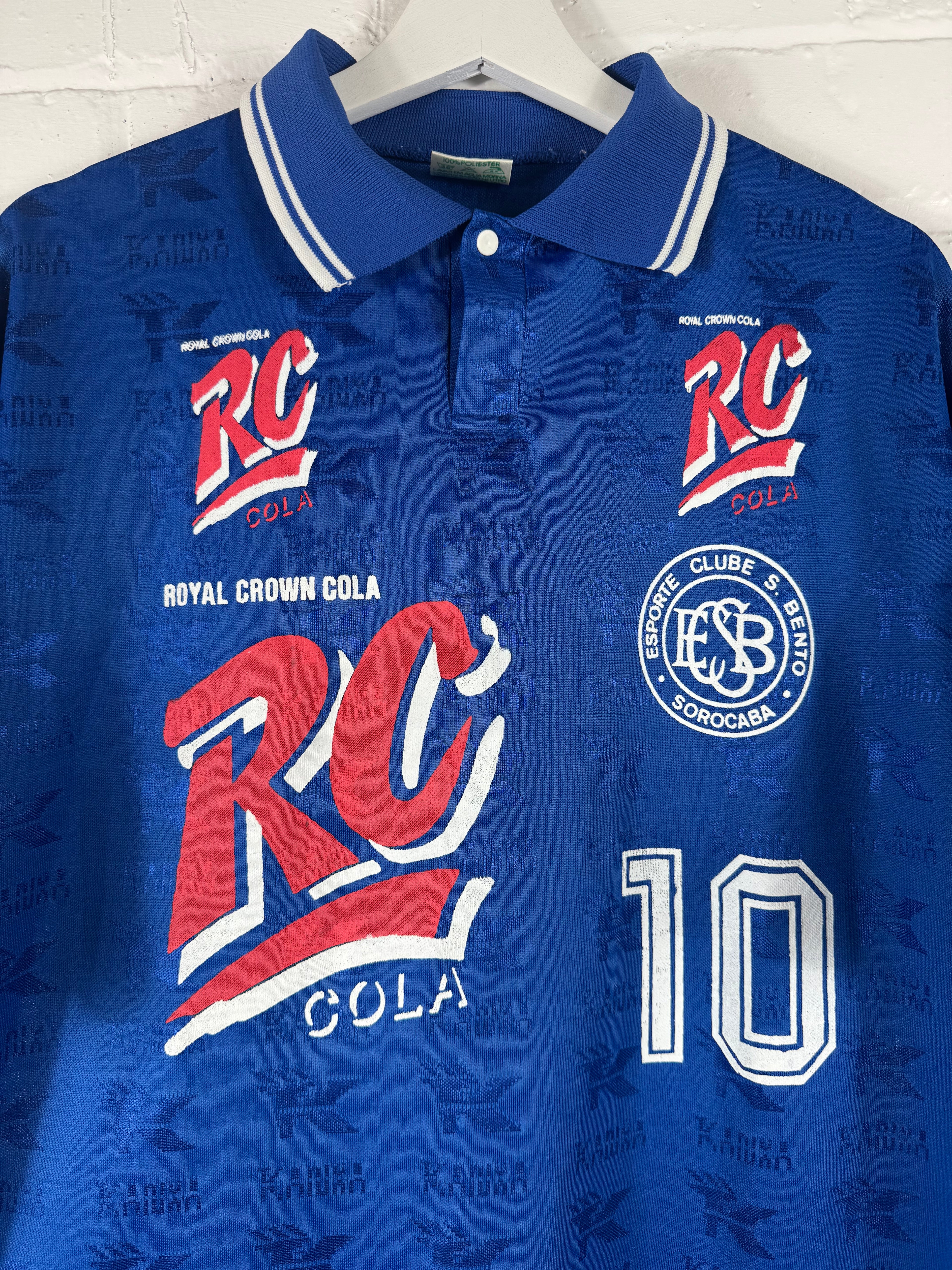 1995 EC São Bento Home Kanxa Large Football Shirt Match Worn Momesso 10