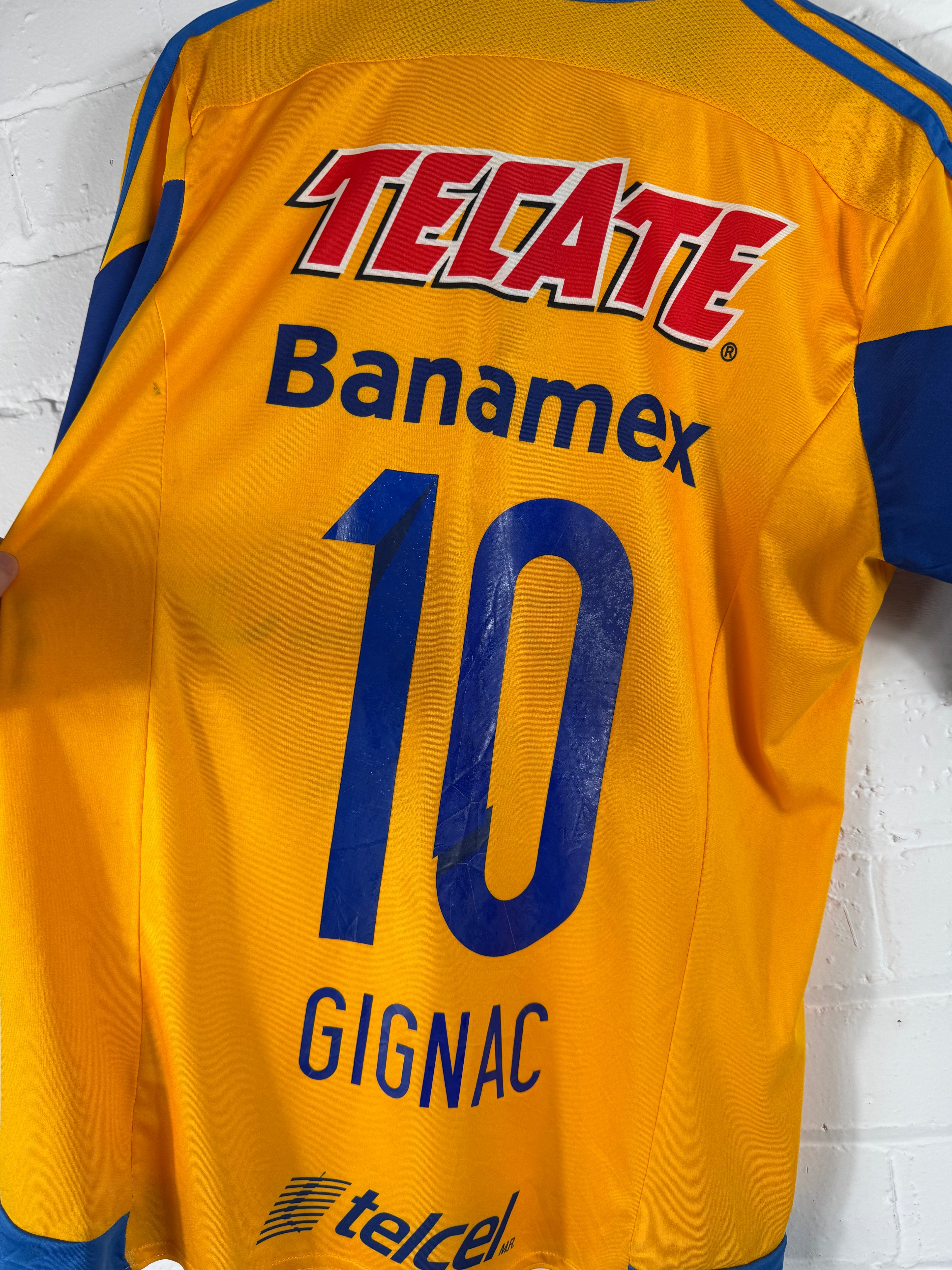 2015 / 16 Tigres UANL Home Adidas Small Football Shirt Gignac 10