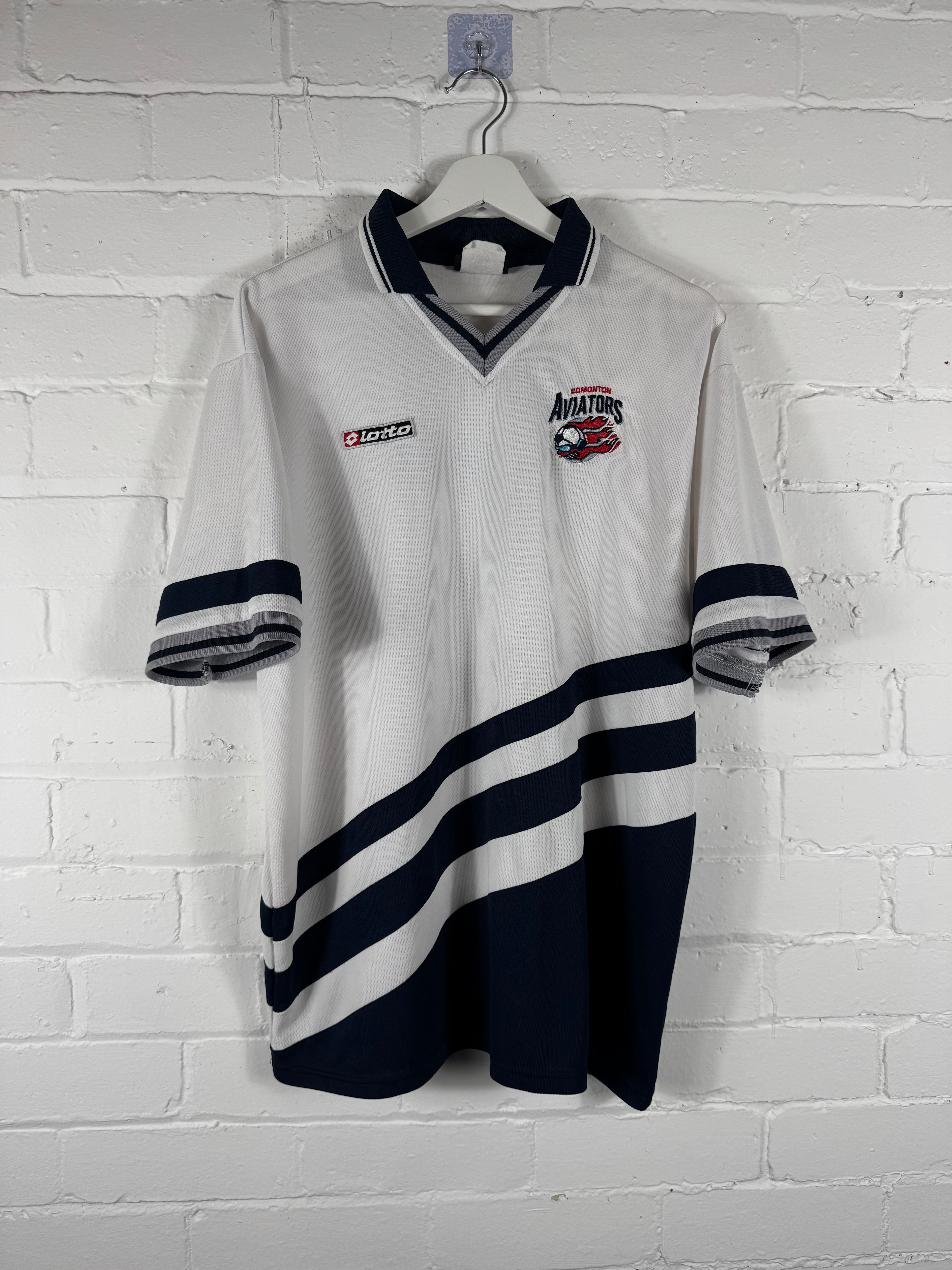 2004 Edmonton Aviators Home Lotto M/L Football Shirt Match Worn