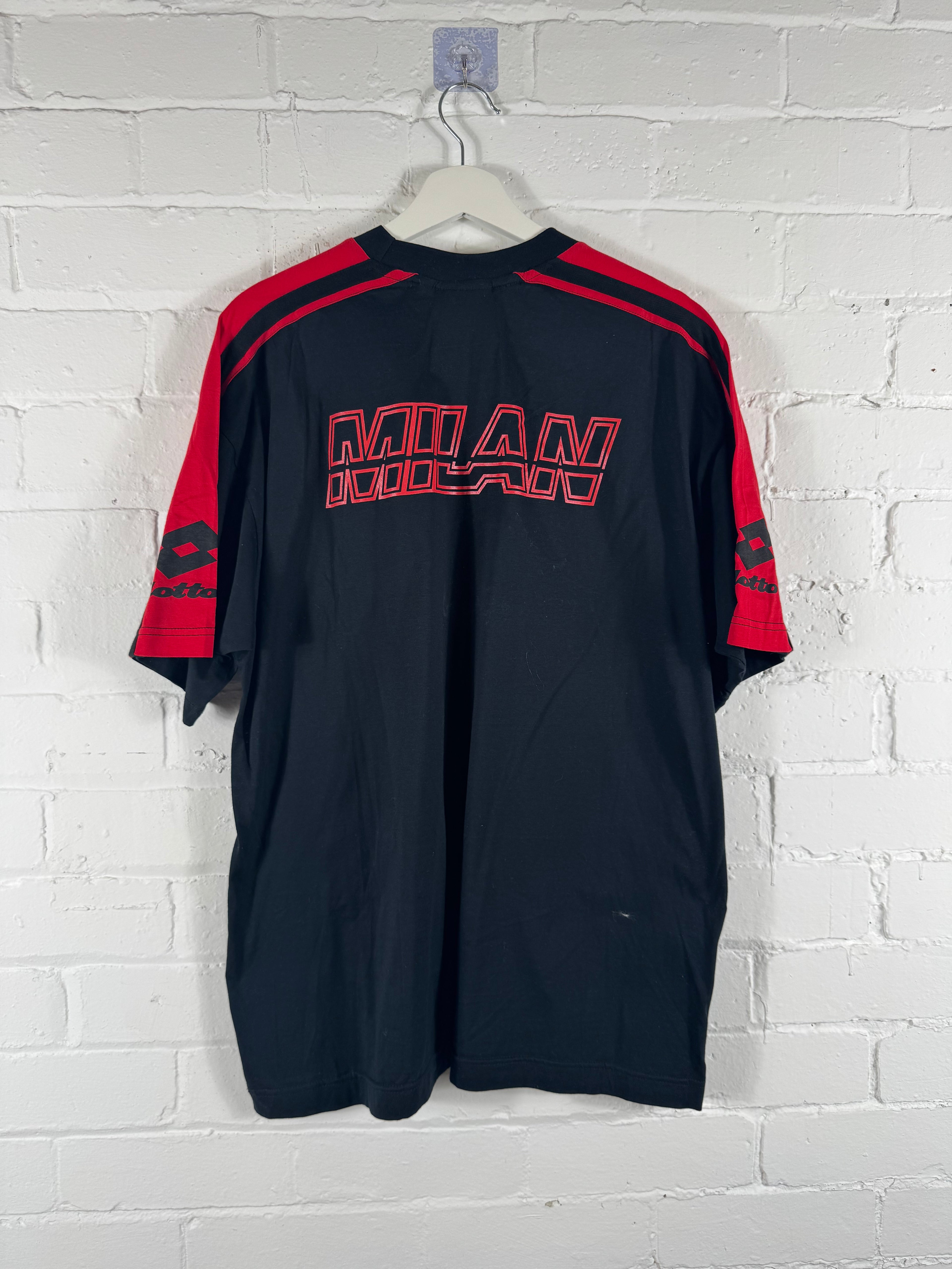 1997 / 98 AC Milan football training t shirt Lotto XL