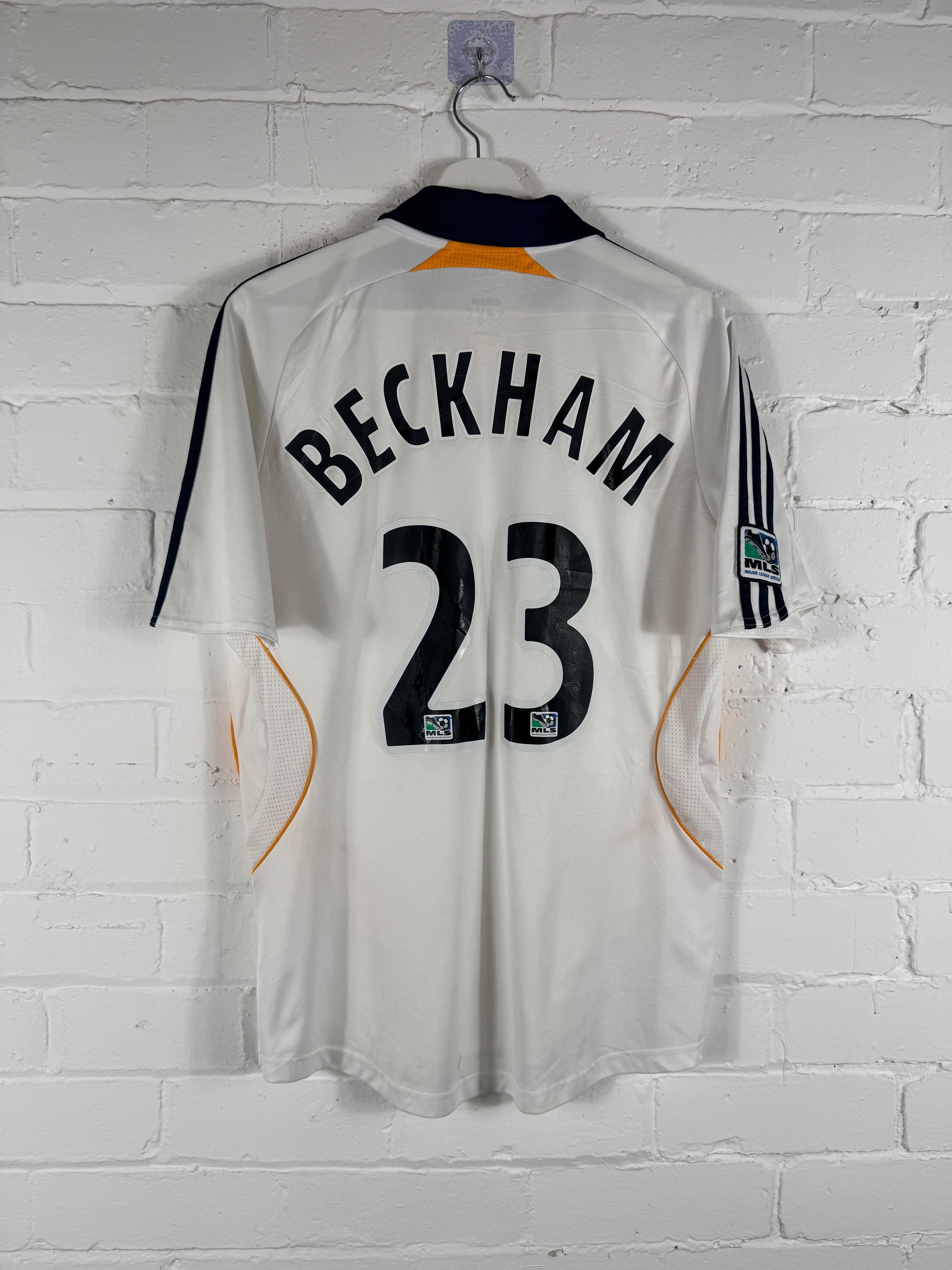 2007 LA Galaxy Home Adidas Small Football Shirt Beckham 23