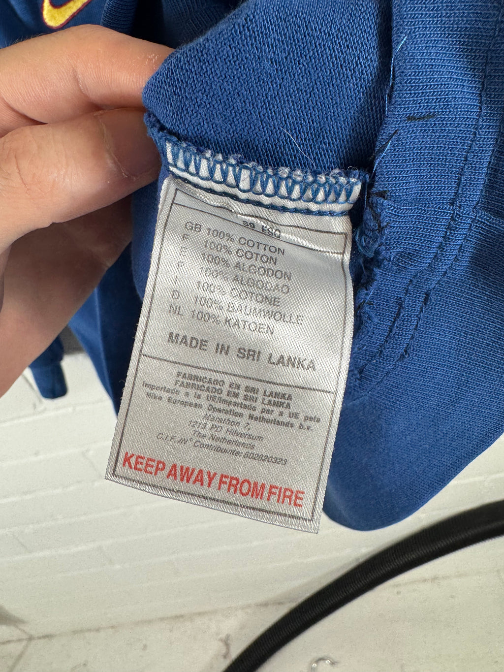 1998 - 99 FC Barcelona football long sleeve polo shirt Nike medium