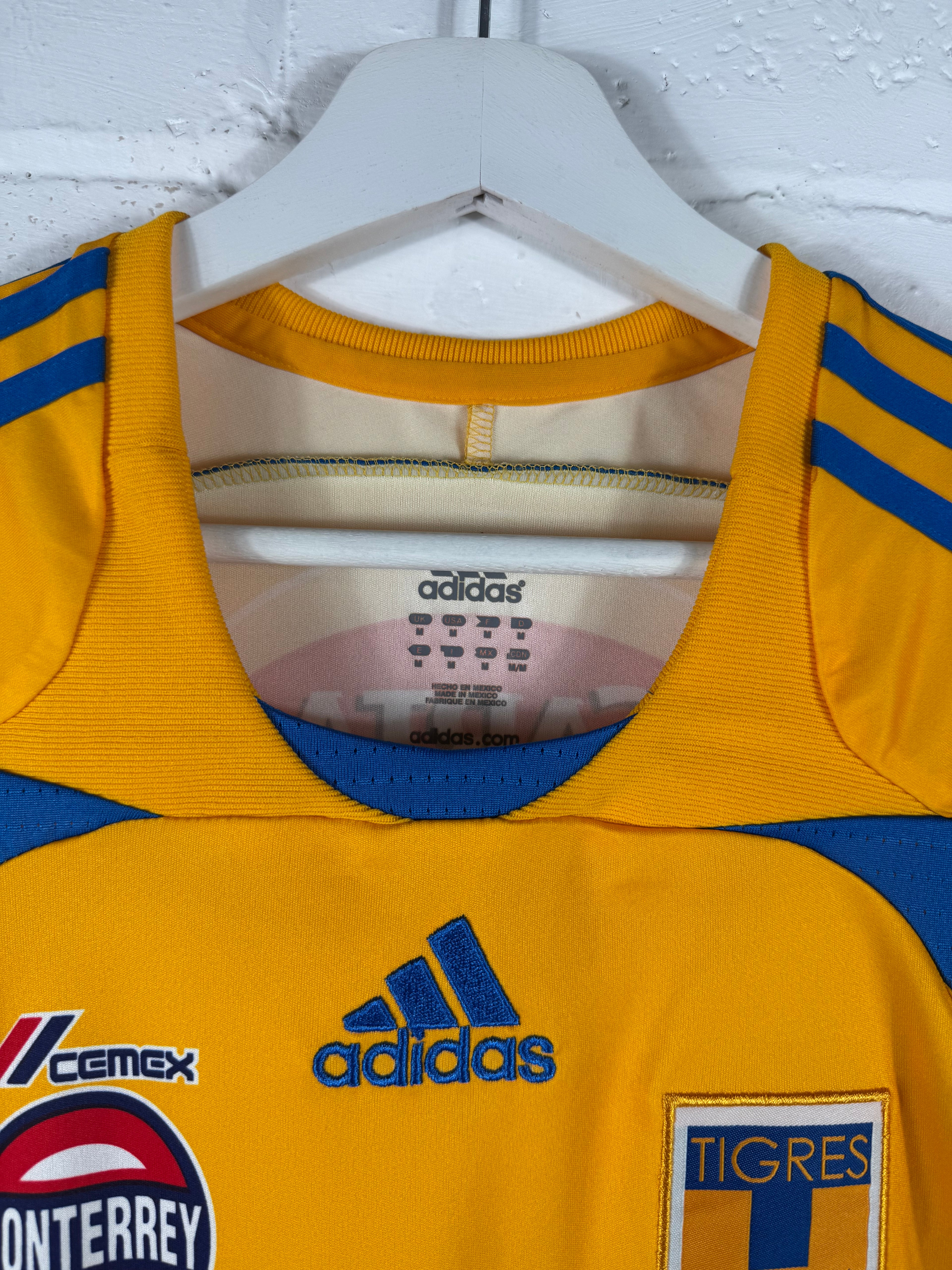2007 / 08 Tigres UANL Home Adidas Medium Football Shirt Molina 43 Player Spec