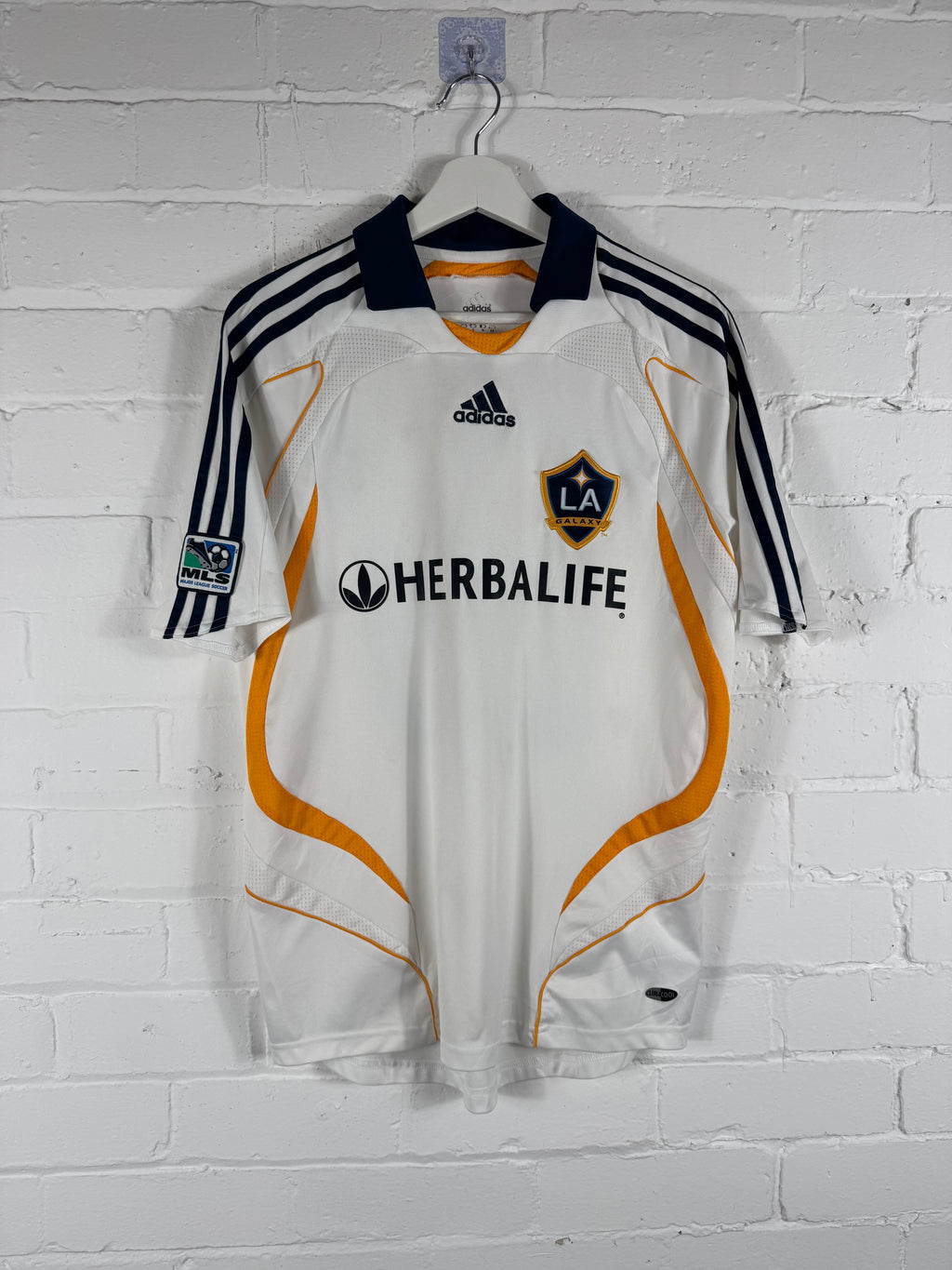 2007 LA Galaxy Home Adidas Small Football Shirt Beckham 23