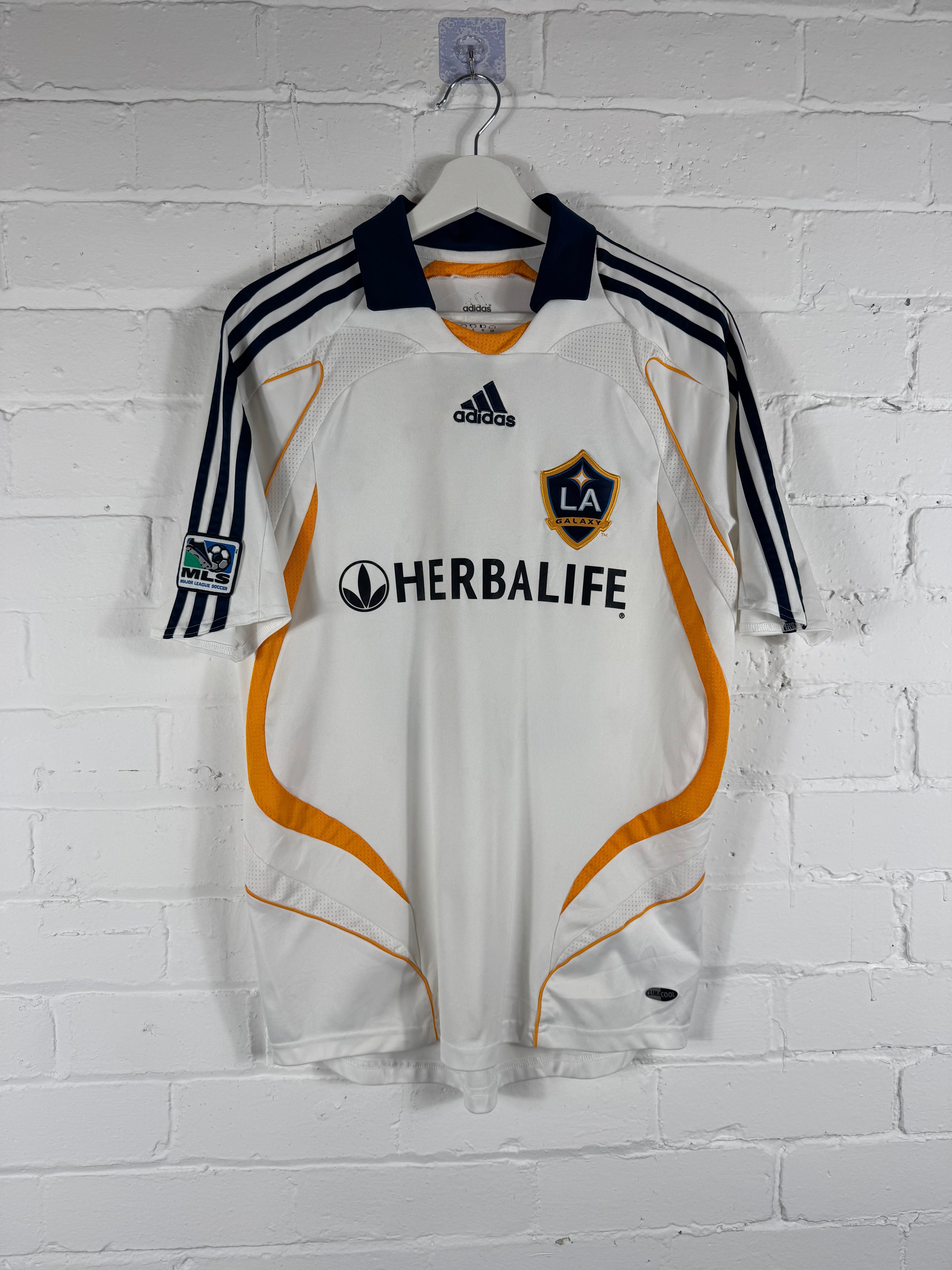 2007 LA Galaxy Home Adidas Small Football Shirt Beckham 23