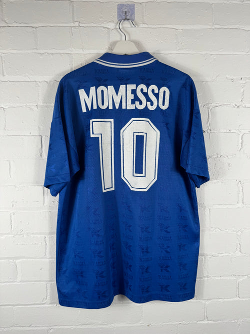 1995 EC São Bento Home Kanxa Large Football Shirt Match Worn Momesso 10