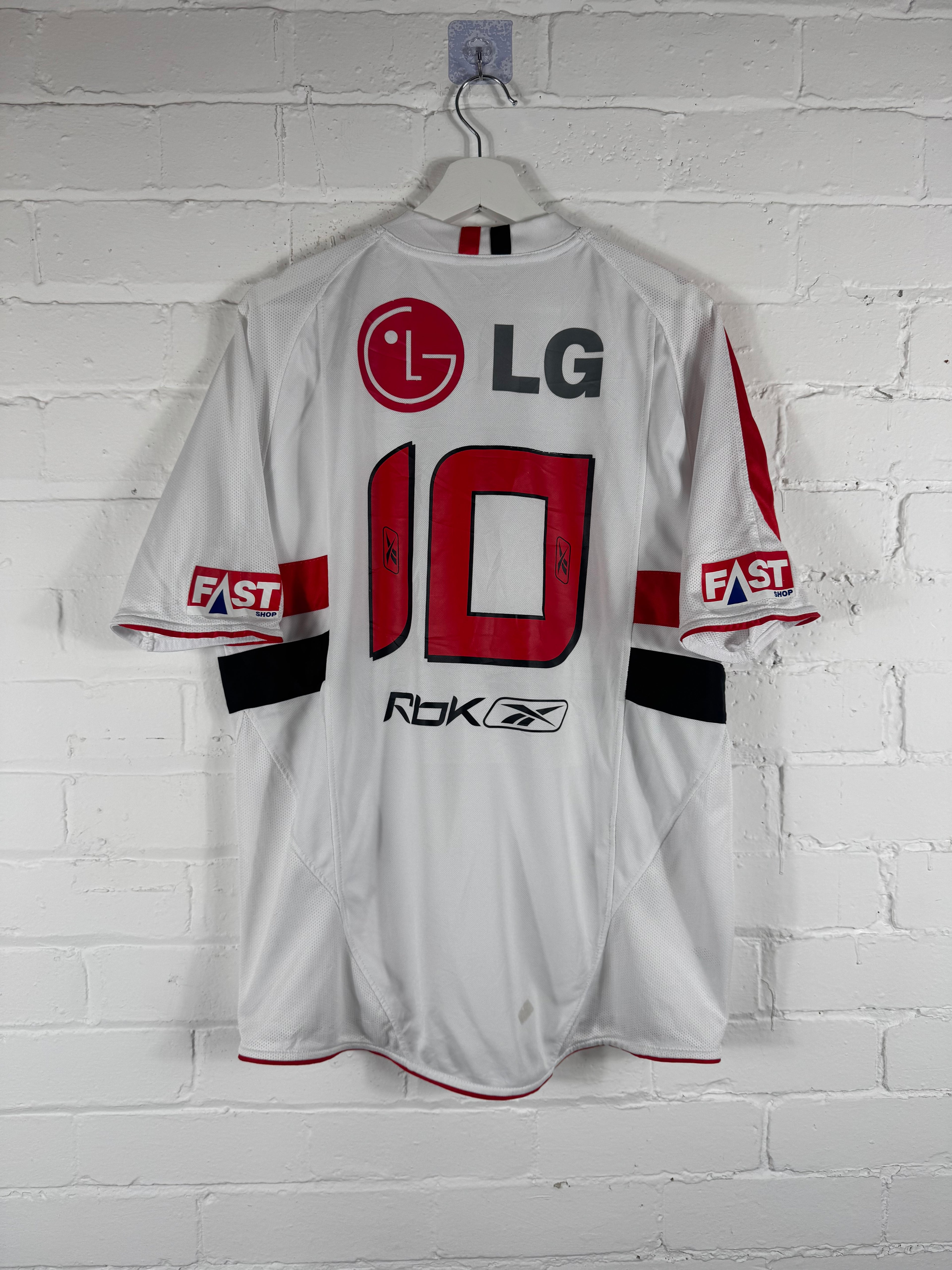 2006 São Paulo Home Reebok Large Football Shirt 10 Danilo