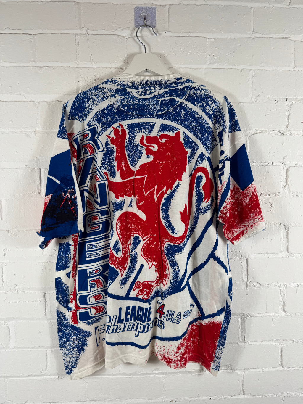 90s Rangers football t shirt Sierra Teez XXL