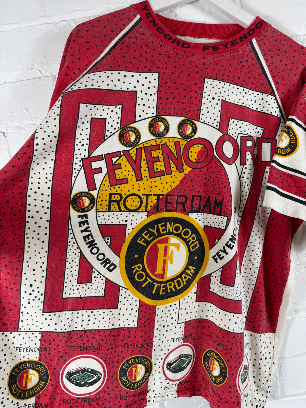 90s Feyenoord football t shirt medium signed