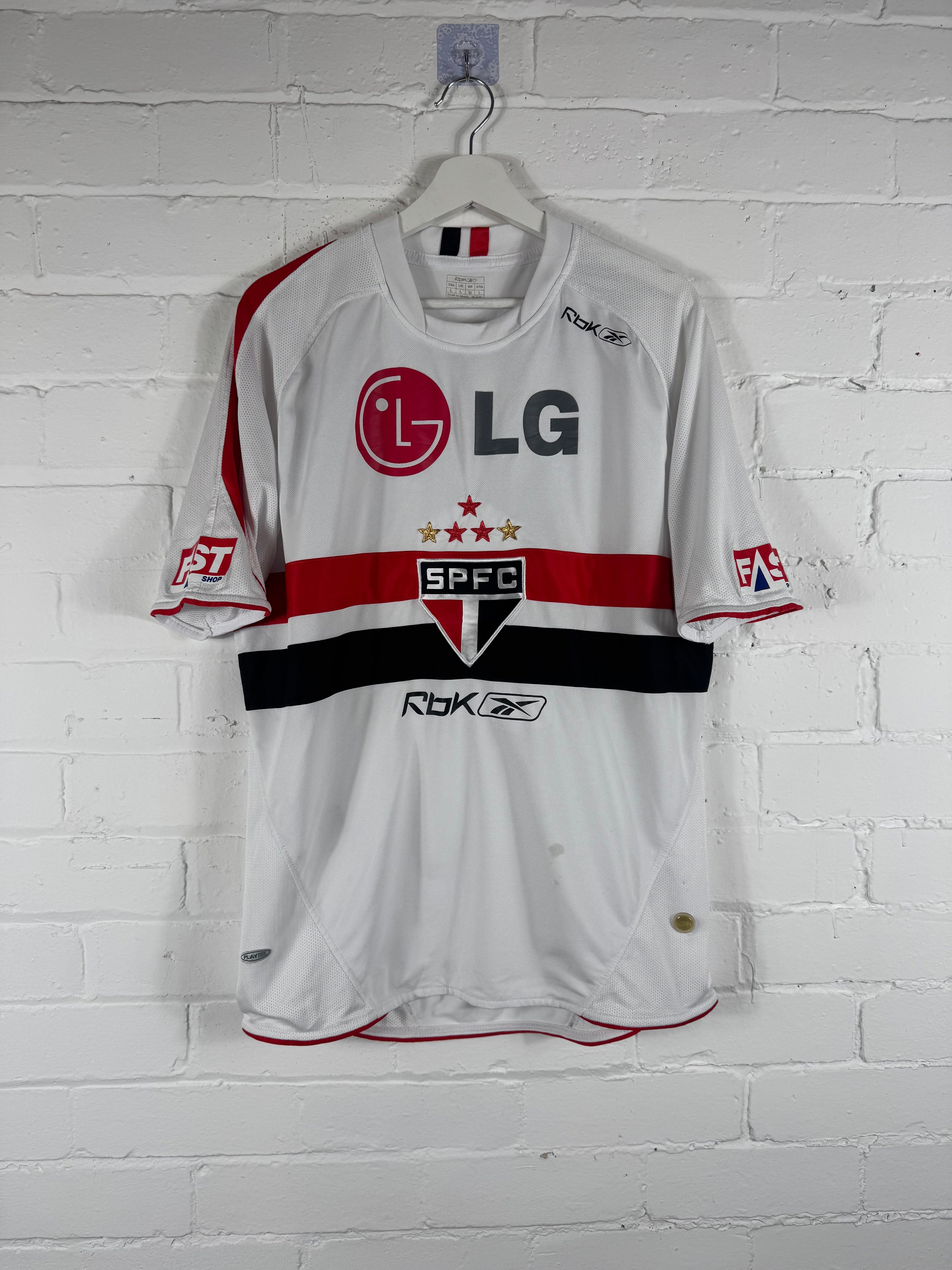2006 São Paulo Home Reebok Large Football Shirt 10 Danilo