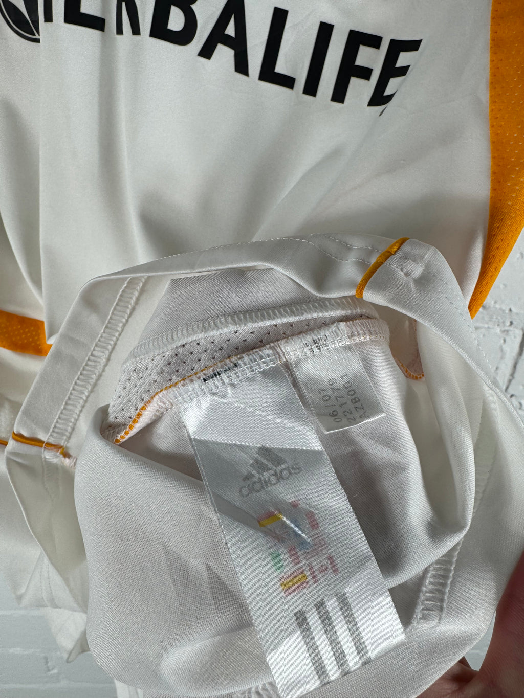 2007 LA Galaxy Home Adidas Small Football Shirt Beckham 23