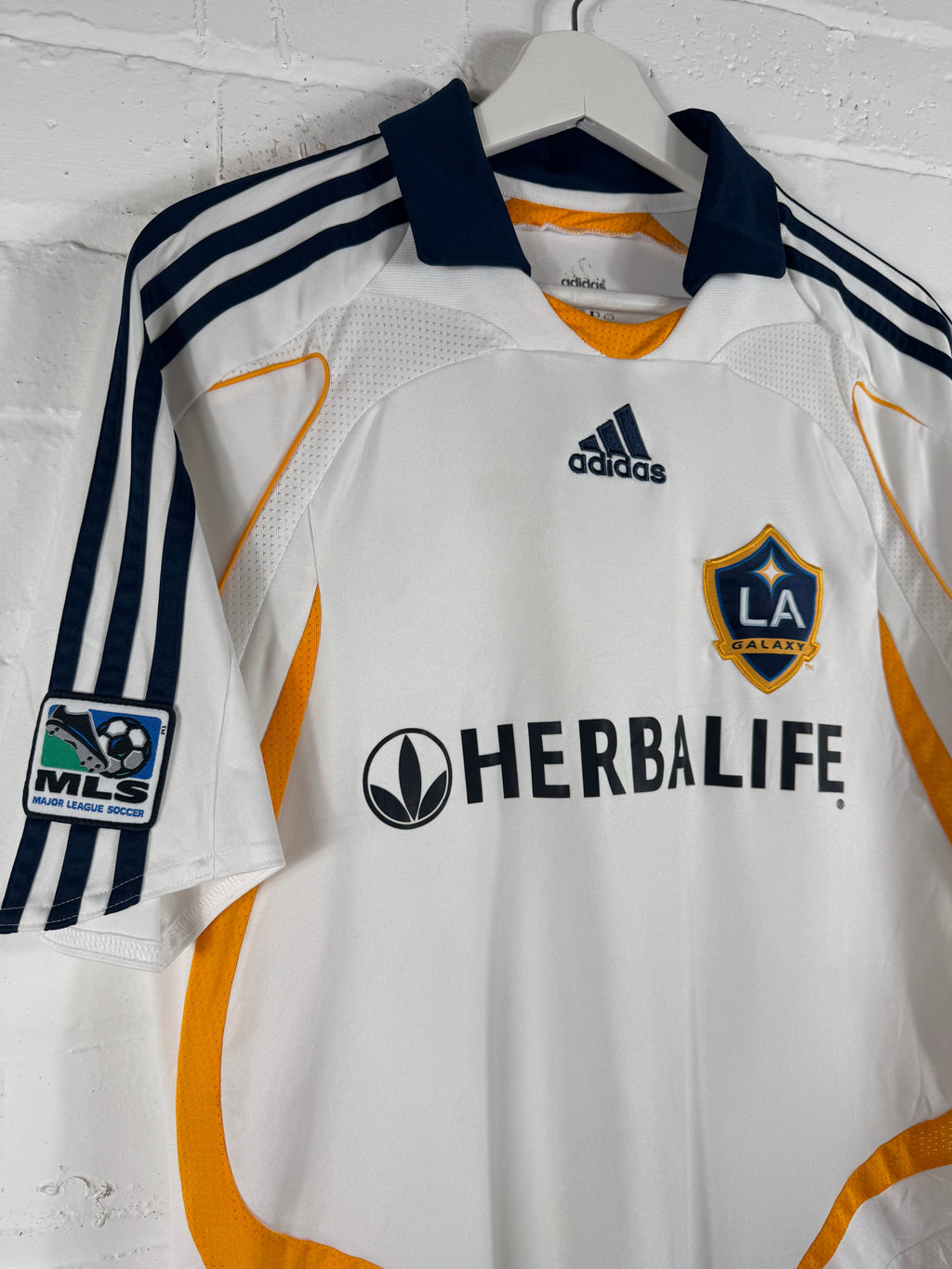 2007 LA Galaxy Home Adidas Small Football Shirt Beckham 23