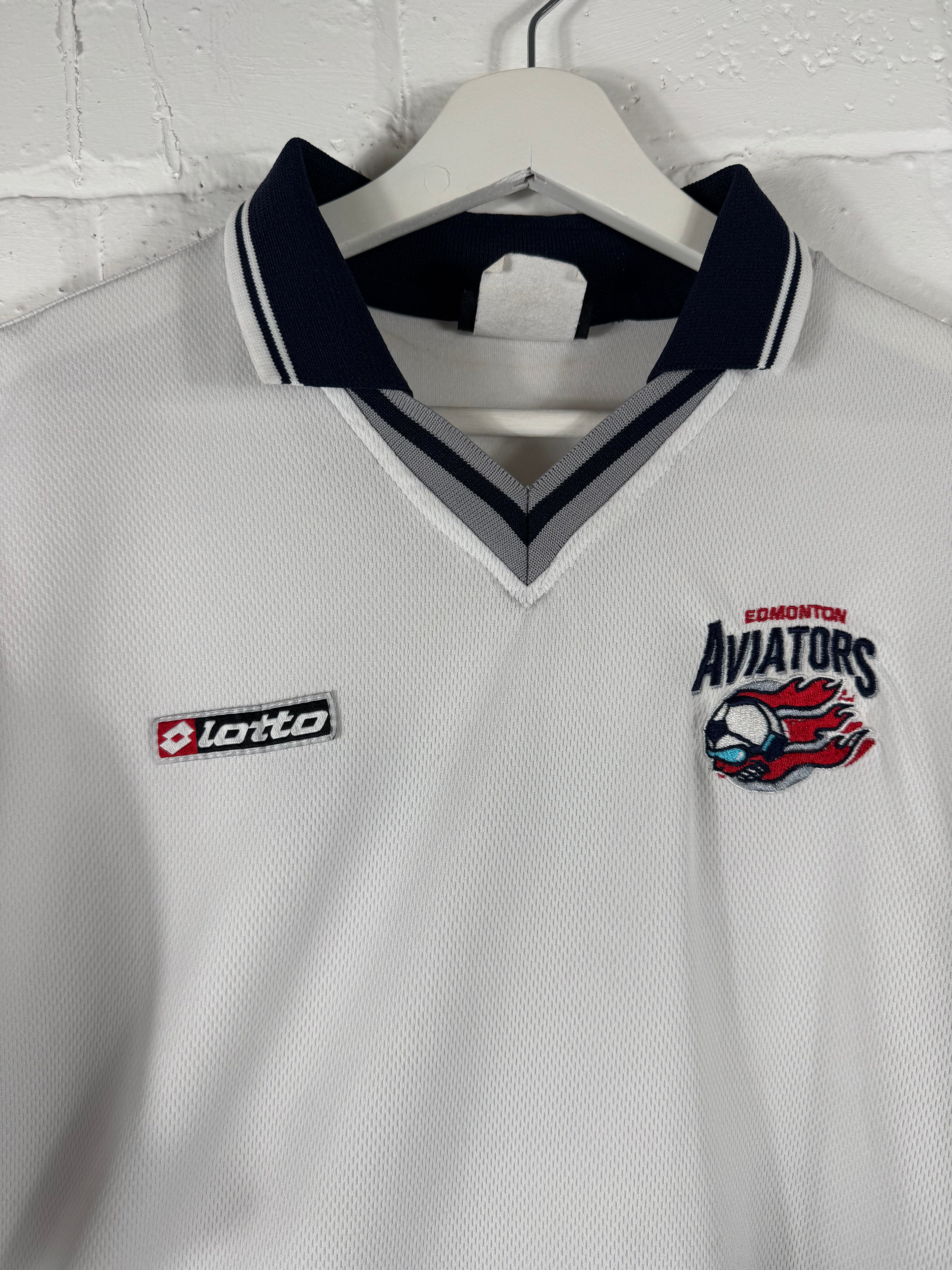 2004 Edmonton Aviators Home Lotto M/L Football Shirt Match Worn