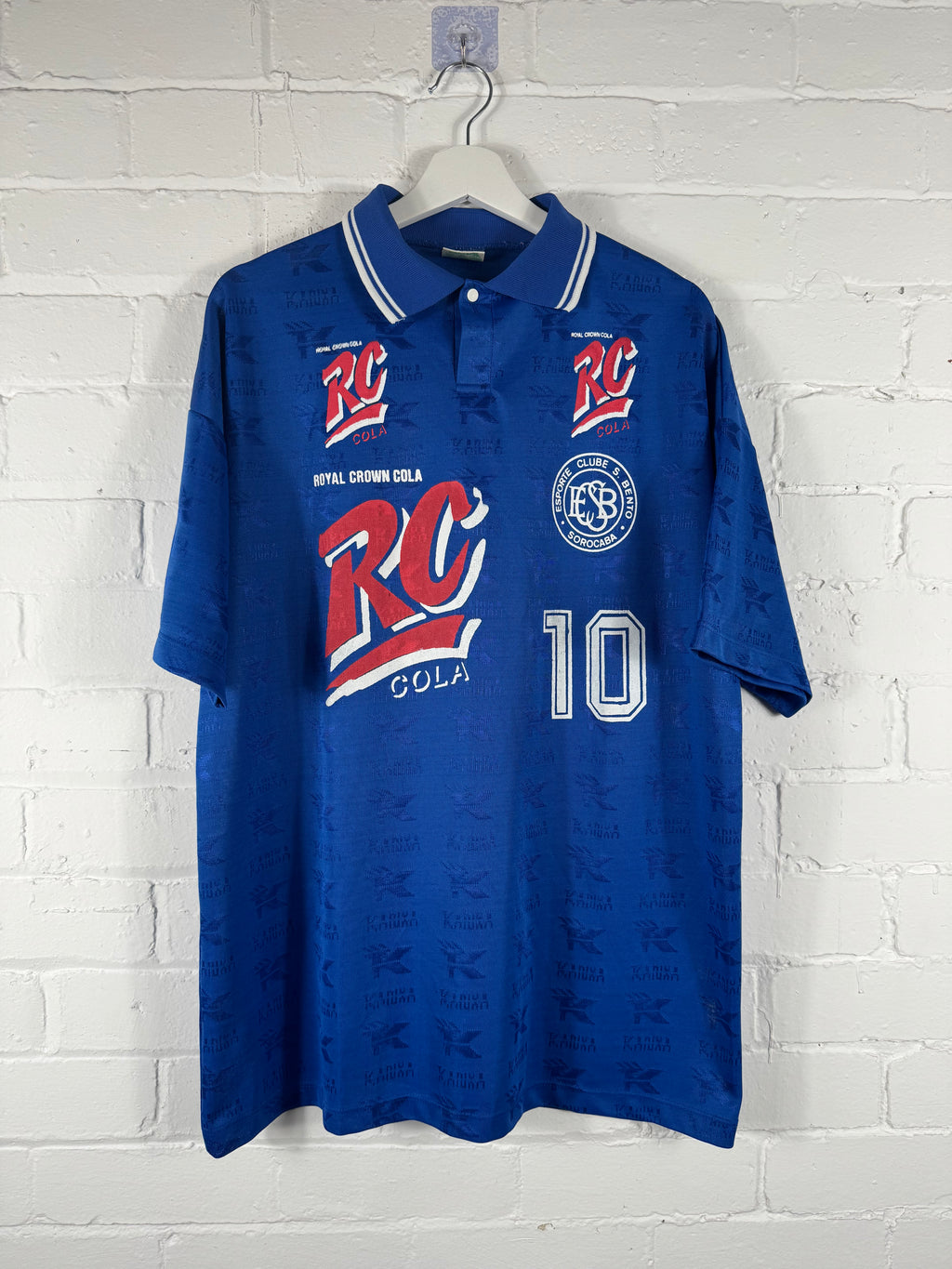 1995 EC São Bento Home Kanxa Large Football Shirt Match Worn Momesso 10