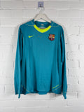 2007 - 08 FC Barcelona training football shirt Nike Large player issued long sleeves
