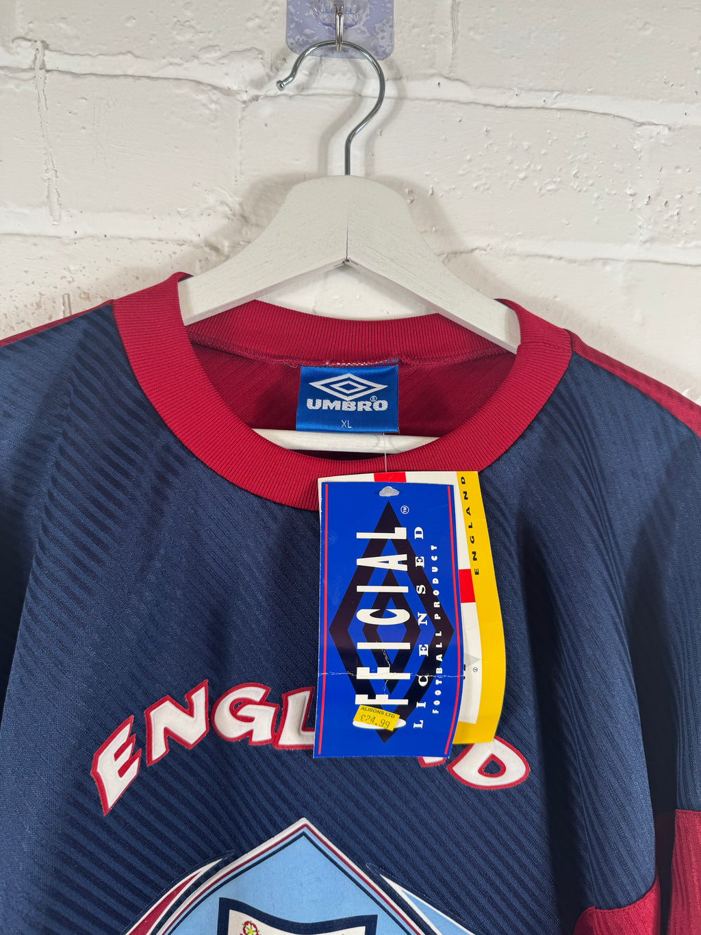1994 England training football shirt Umbro XL