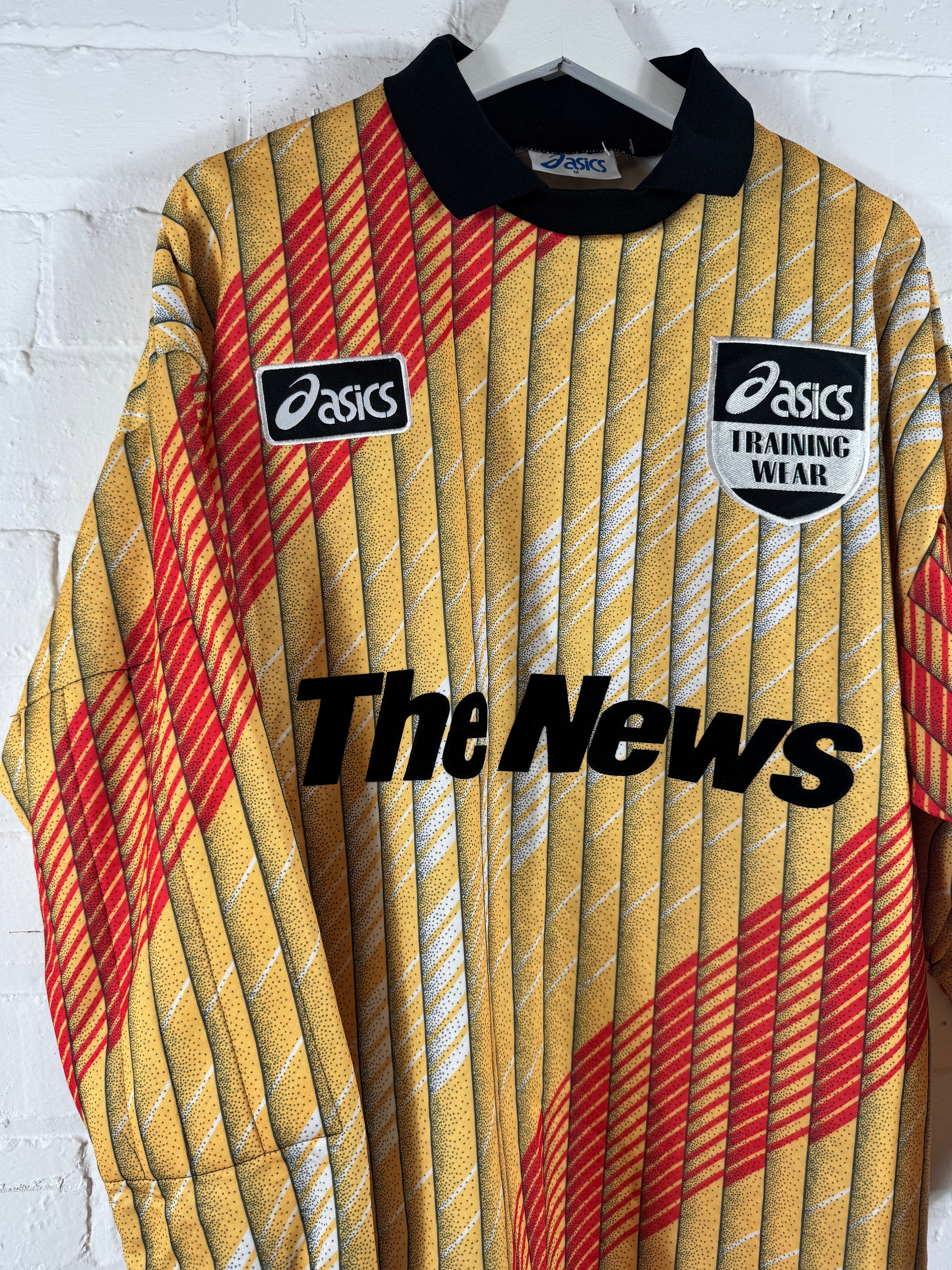 1995 - 96 Portsmouth FC training goalkeeper football shirt ASICS medium